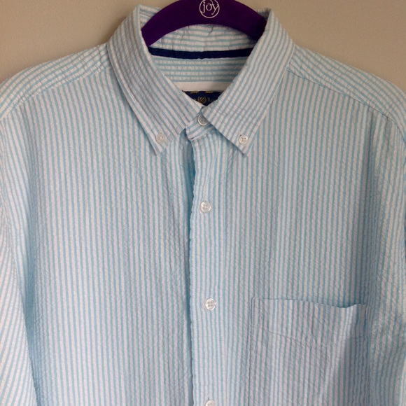 Club Room Other - Blue & White Stripe Seersucker Shirt Club Room Med